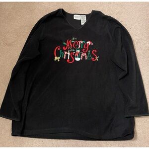 White Stag Women's Christmas Snowman Fleece Top 18W/20W